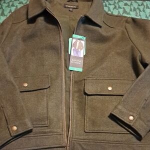 Banana Republic Women's Dark Green Field Jacket Size XL New